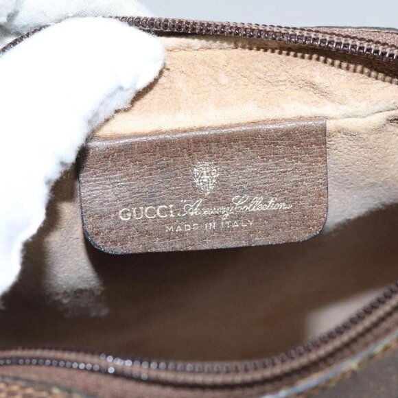 GUCCI GG Supreme Web Sherry Line Clutch Bag PVC Beige 89 01 012 Auth 112453 - Picture 12 of 16